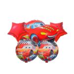MUSAPRI - CARS Balloons set , Cartoon CARS Metallic foil paper Balloons Set| Helium Balloons Set| CARS| Birthday Balloons Set| RE-Usable Balloons| party Balloons Set|[ 5 Balloons in Set]