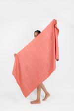 Doctor Towels Aluvera Double Cloth Bath Towel, Apricot Brandy Pack of 1 (75x150 cm)