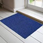 Enyra Door Mat Piazza Indoor Outdoor Mat (40x60 CM) Anti-Slip Durable Gel Backing Polypropylene Yarn Floor Front Doormat for Entryway, Bedroom, Living Room, Office, Set of 2 Piece - Blue