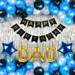 AT Presents Happy Birthday Combo Decoration For DAD Perfect Combination Make Occasion Merorable For Life Time (Set of 55)