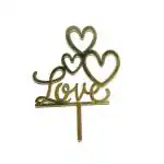 Hippity Hop Acrylic Golden Acrylic Cake Topper