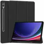 ProElite Cover for Samsung Galaxy Tab S9 Plus Cover, Soft Flexible Flip Case Cover with S Pen Holder for Samsung Galaxy Tab S9 Plus 12.4 inch, Support Auto Sleep Wake, [Recoil Series] - Black