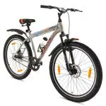 Avon Buke Bicycles Steam 26T high performance MTB with 26 inches wheel size and 18 inches carbon steel Frame| Rigid Suspension Fork, Front & Rare Disc Brakes and Double wall alloy Rims | Matt Grey