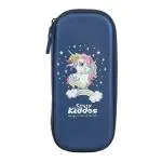 Smily Kiddos SMK16001528 Blue Unicorn Ethylene Vinyl Acetate Zipper Pencil Case for Boys and Girls