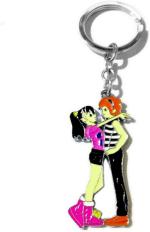 Blue Aura Madhuraj Multicolor Metal Girl Hugs Boy Couple Key Chain