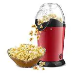 KATHIYAWADI Popcorn Maker Machine,1200W Hot Air Popcorn Popper Maker with Top Lid, 2 Minutes Fast Electric Popcorn Poppers, No Oil Needed, Healthy Snack, BPA-Free.(red color)