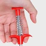Tellshun Drain Pipe Cleaning Spring Stick, Hair Catching Drain Pipe Cleaning Claw Wire, Sink Cleaning Stick Sewer Sink Tub Dredge Remover, Spring Drain Pipe Basin Cleaner Tool