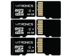 Mitronics Micro Sd Card, 64 Gb, Microsd Memory Card Read Speed 100 Mb S For Mobile Phones, Cameras, Cctvs & & Drones - Fast Data Transfer with CPRM Standard Highest Security (Pack Of 3)
