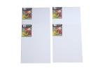 Brustro White Artists Canvas Board Medium Grain 16X20 Inch (Pack Of 4)