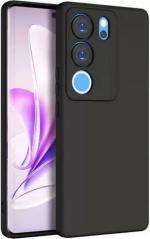XOVO Back Cover for Vivo V29 5G, Vivo V29 Pro 5G (Black, Dual Protection, Silicon, Pack of 1)