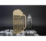 Future Works Unique Gifts for Beer Lovers Wooden Decorative Table top with Funny Quotes Best Gift to Friends with Greeting Cards Message (Bamboo Texture Big Size EcoFriendly)30D x 40W x 210H Millimeters