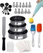 See Inside Cake Baking Tools Cake Turntable 12 Numbered Cake Decorating Tips, Kitchen Tool Set  (Multicolor, Baking Tools)