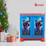 SPPL CLASSIC Liberty 2ft Spiderman Theme Plastic Wardrobe |Shoe Rack For Kids & Adults - Red & Blue