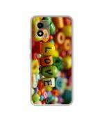 Casotec Colorful Love Design Printed Silicon Soft TPU Back Case Cover for Vivo Y01 4G