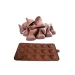 Kunya 12 Cavity Silicone Hershey's Kisses Chocolate Chip Mould, Ganesh Chaturthi Special Modak Mould