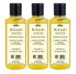 Khadi Herbal Lemon Tea Tree Face Wash For Refreshing Healthy Skin (Pack Of-3)
