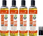 Glamwish Pure Coldpressed Sweet Almond Oil For Healthy Hair,Skin,Nails 200ml Each & Comb Hair Oil (800 ml)