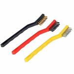 GOROFY 3 Pc Mini Wire Brush Cleaning Tool Kit Brass, Nylon, Stainless Steel Bristles, Gas Stove
