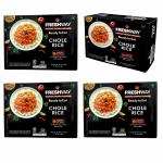 Freshway Ready to eat Chole Rice Combo Pack of 4 Heat to Eat - Ready to Cook in 6 Minutes
