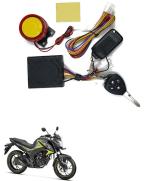 Qiisx Tubeless Motorcycle/Bike Alarm Security System Button Remote Key Anti-Theft Alarm with Dual Remote Control for Honda CB Hornet 160