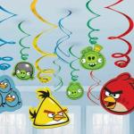 Tiki Times Angry Birds Swirls Cutouts 12pk for Boys and Girls Birthday Parties, Angry Birds Party Supplies