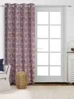 Saral Home Blue Cotton Blackout 1 Piece Long Door Curtains (4X9 Feet)