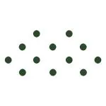 Comet Busters Dark Green Round Bindi For Women