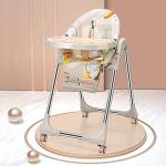 StarAndDaisy Graffiti Brown Egg Shaped 3 In 1 Convertible Baby High Chair With Wheels