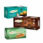 Wheafree Gluten Free Cookies Combo Elaichi, Coconut and Chocochips Cookies (Pack of 3 x 200g) | Tasty, Crunchy and Crispy | No Maida | 100% Vegetarian and Wholesome Ingredients