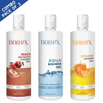 Norrex Combo Orange Shower Gel & Aqua Shower Gel & Peach Refresh Shower Gel (200 ml)