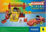 PEACOCK Kinder Blocks Car Garage Set, Multicolor (Set of 23 Pieces)