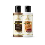 Khadi Organique Sandalwood & Honey Body Wash & Sandalwood Kesar Moisturizer (Pack of 2) 420 ml