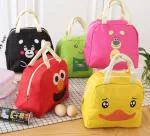 Kunya Cartoon Animal Print Lunch Bag Portable Insulated Cooler Bags Thermal Food Picnic Lunch Box Kids Lunch Box Tote, Cartoon Canvas Thermal Lunch Bags 2pc