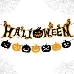 Festiko Halloween Pumpkin Garland Halloween Sign, Halloween Banner Indoor, Halloween Mantle Decor, Halloween Signs Indoor, Halloween Banner For Mantle, Halloween Fireplace Decor