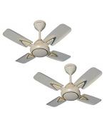 ACTIVA 600mm (24 Inches) High Speed 850 RPM Anti dust Coating Galaxy-1 Deco Ivory Ceiling Fan Comes with 2 Year Warranty Pack of 2