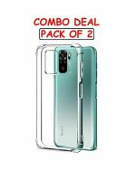 GADGETRONICS Redmi MI Note 10, Note 10S Transparent Thermoplastic Polyurethane Shock Proof Back Case Cover (Pack of 2)