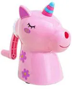 Toyshine Pink Unicorn Handheld Plastic Manual Pencil Sharpener