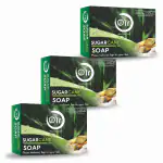 sugarcane handmade soap for bright & glowing skin [75g*3] pack