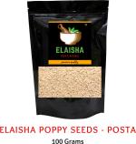 Elaisha Premium White Poppy Seeds For Eating Khus Khus Posta Dana Pure And Natural, 100 G