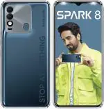 COVERBLACK Rubber Back Cover Compatible model for Tecno Spark 8 / KG6k - Transparent