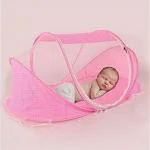 Babies Bloom Pink Baby Portable Foldable Mosquito Net Bed (0-36 M)