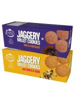 Early Foods Gluten Free Biscuits Combo Pack - Organic Dry Fruit And Ragi Choco Jaggery Cookies 300 G (Pack of 2)