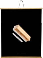 SHELFKING 2x3 Ft, Non Magnetic Wooden Black Chalkboard & 1 Duster & 10 Piece Chalk Black board (24 cm x 36 cm)