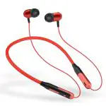 FPX Jazz Neckband with 35 Hours Playtime, Extra Deep Bass, quick paring with Bluetooth v5.0 Headset, water & sweat resistance earbuds (RED, Wireless earphone)