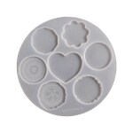 Precious Arts By Sonal Silicone Casting Moulds Epoxy Resin Moulds/Molds DIY Coaster Mold (7 in 1 Cavity Mold)