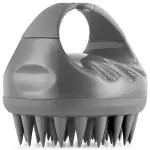 Tap2kaart Hair Scalp Massager Shampoo Brush, Soft Silicone Scalp Brush Hair Scrubber, Hair Washing Scalp Exfoliator Brush for Dandruff, Head Scrubber for Thick Curly Wet Dry Hair of Women Men Kids,(BLACK)