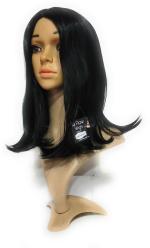 Air Flow Medium Hair Wig Black Synthetic Fiber Women
