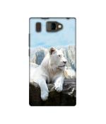 Casotec Snow Lion Design Printed Silicon Soft TPU Back Case Cover for Panasonic P66 Mega