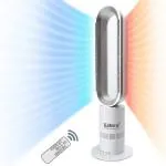 Libra Bladeless Fan and PTC Ceramic Heater Combo with 10 Speeds and Timer with Remote Control