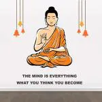 StickMe Multicolor Vinyl The Mind Is Everything What You Think You Become Buddha Office Inspirational Motivational Quotes Wall Sticker